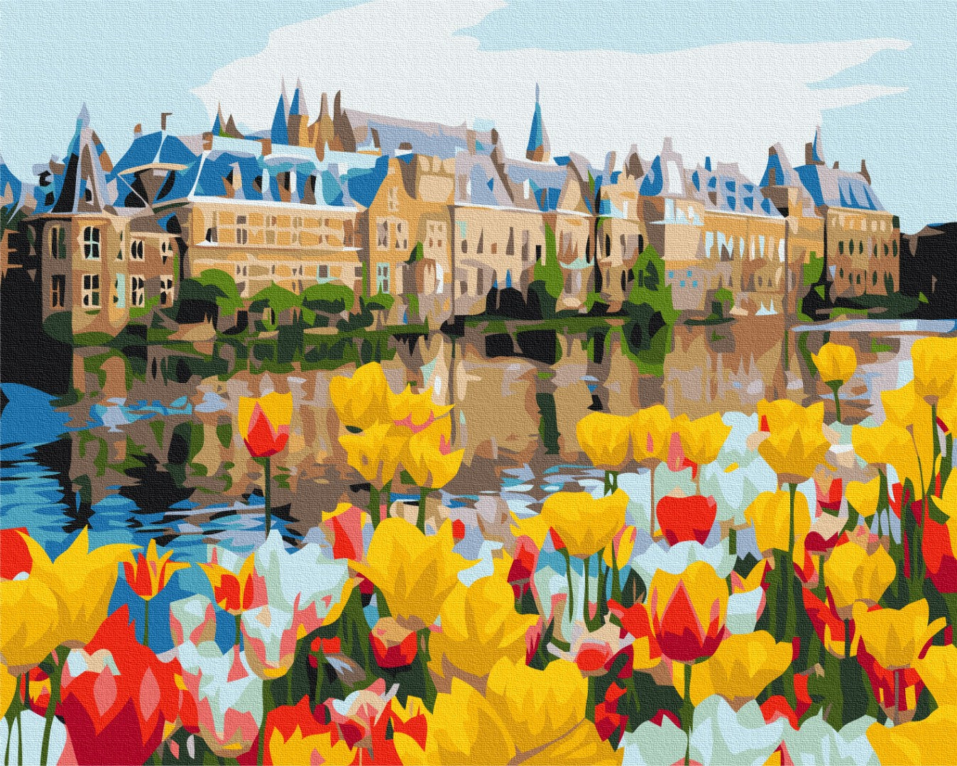 Maalaa numeroin Paint by numbers Palace in tulips