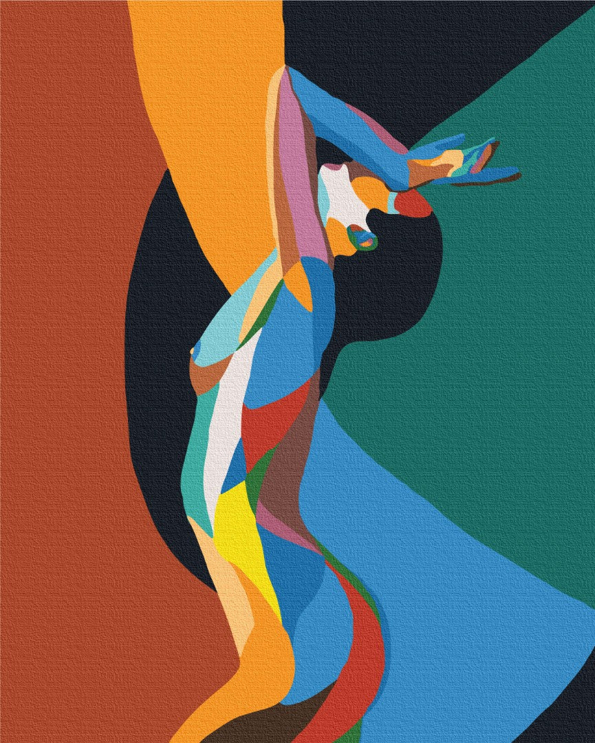 Maalaa numeroin Paint by numbers Rainbow nude
