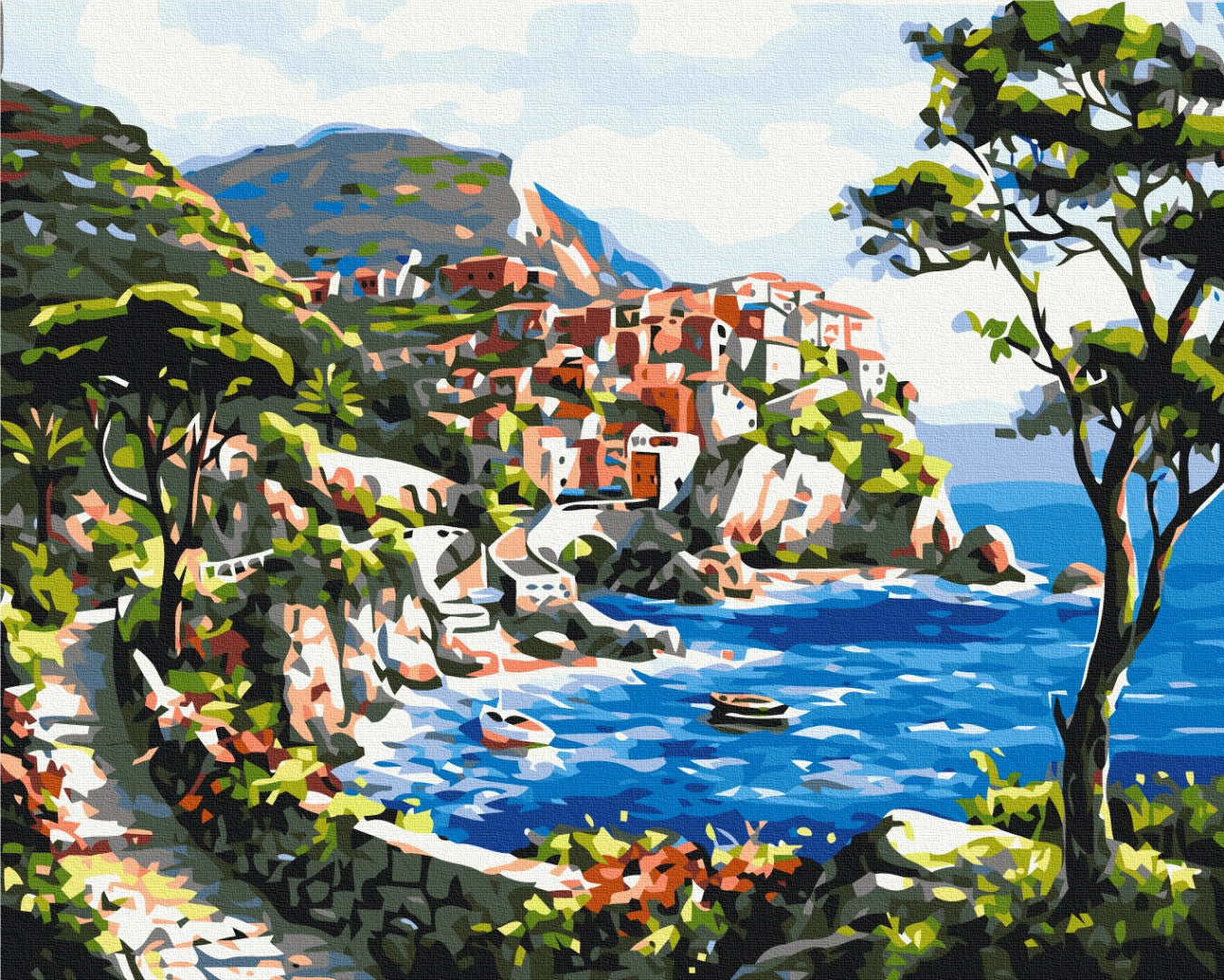 Maalaa numeroin Paint by numbers Picturesque island