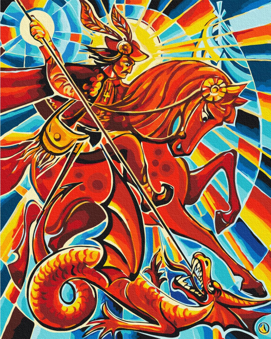 Maalaa numeroin Paint by numbers Snake Wrestler © Oleg Loburak