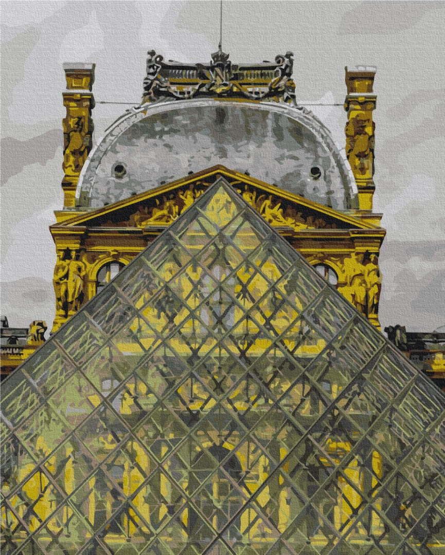 Maalaa numeroin Paint by numbers Louvre pyramid