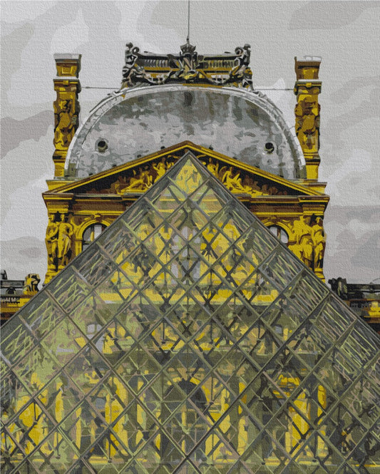 Maalaa numeroin Paint by numbers Louvre pyramid