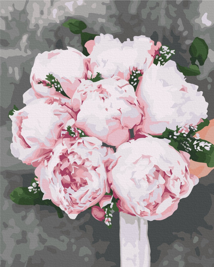 Maalaa numeroin Paint by numbers Peonies for the bride