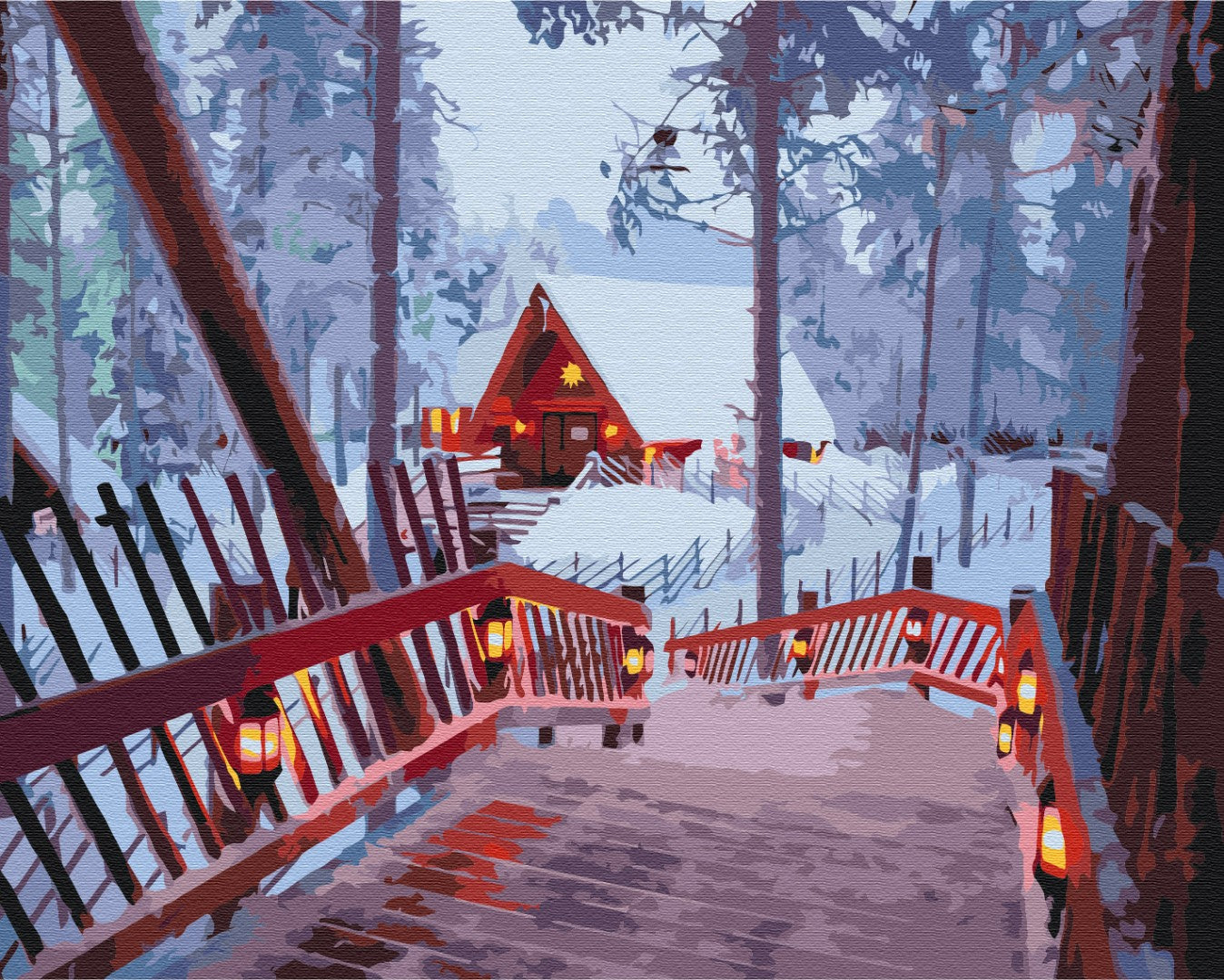 Maalaa numeroin Paint by numbers Winter comfort