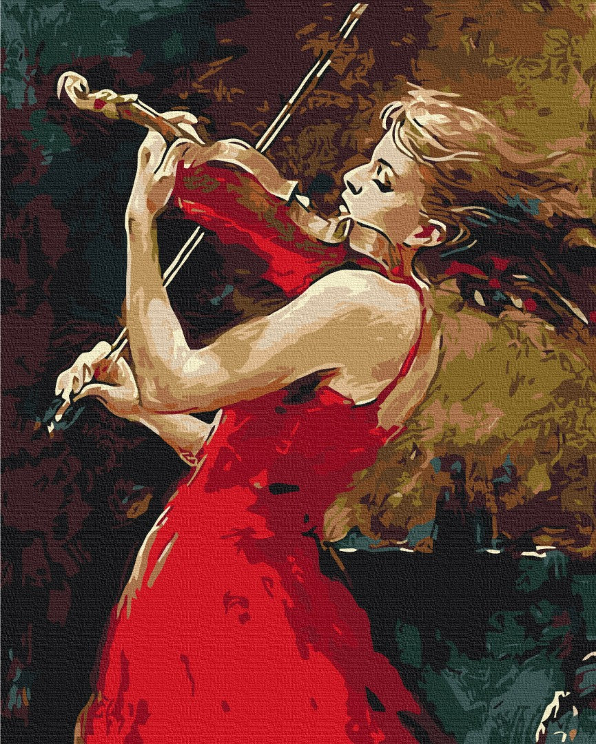 Maalaa numeroin Paint by numbers Girl with violin
