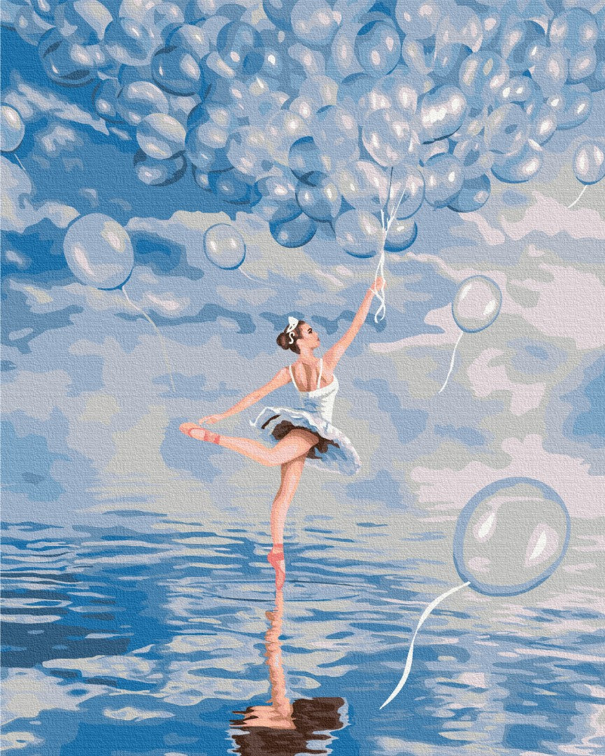 Maalaa numeroin Paint by numbers Blue ballerina