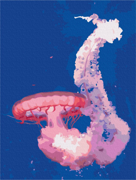 Maalaa numeroin Paint by numbers Jellyfish in flight