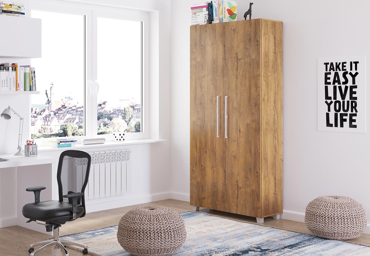 Kaappisänky Ted 90cm Burgundi Tammi