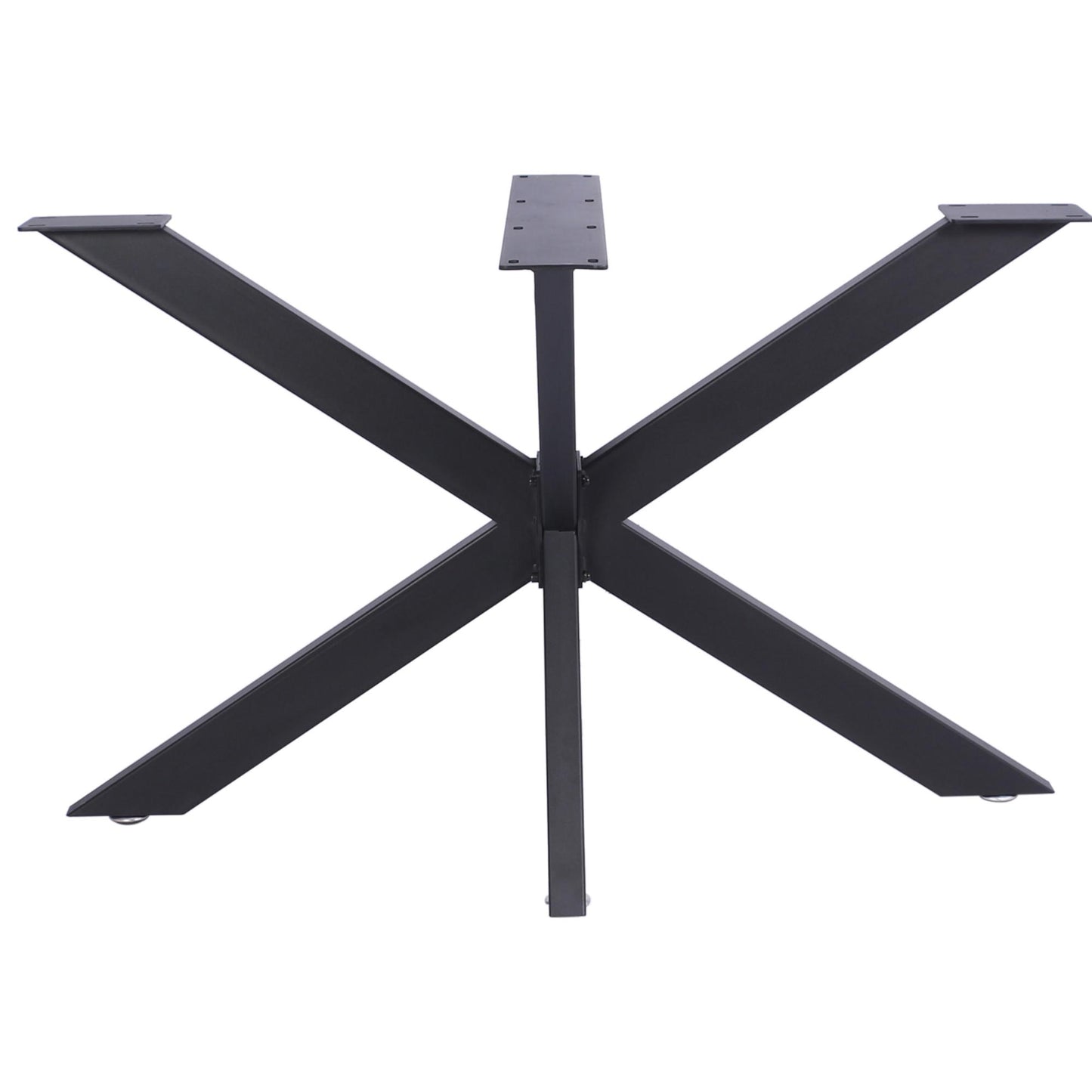 Metallinen Pöydänjalka Musta X-malli