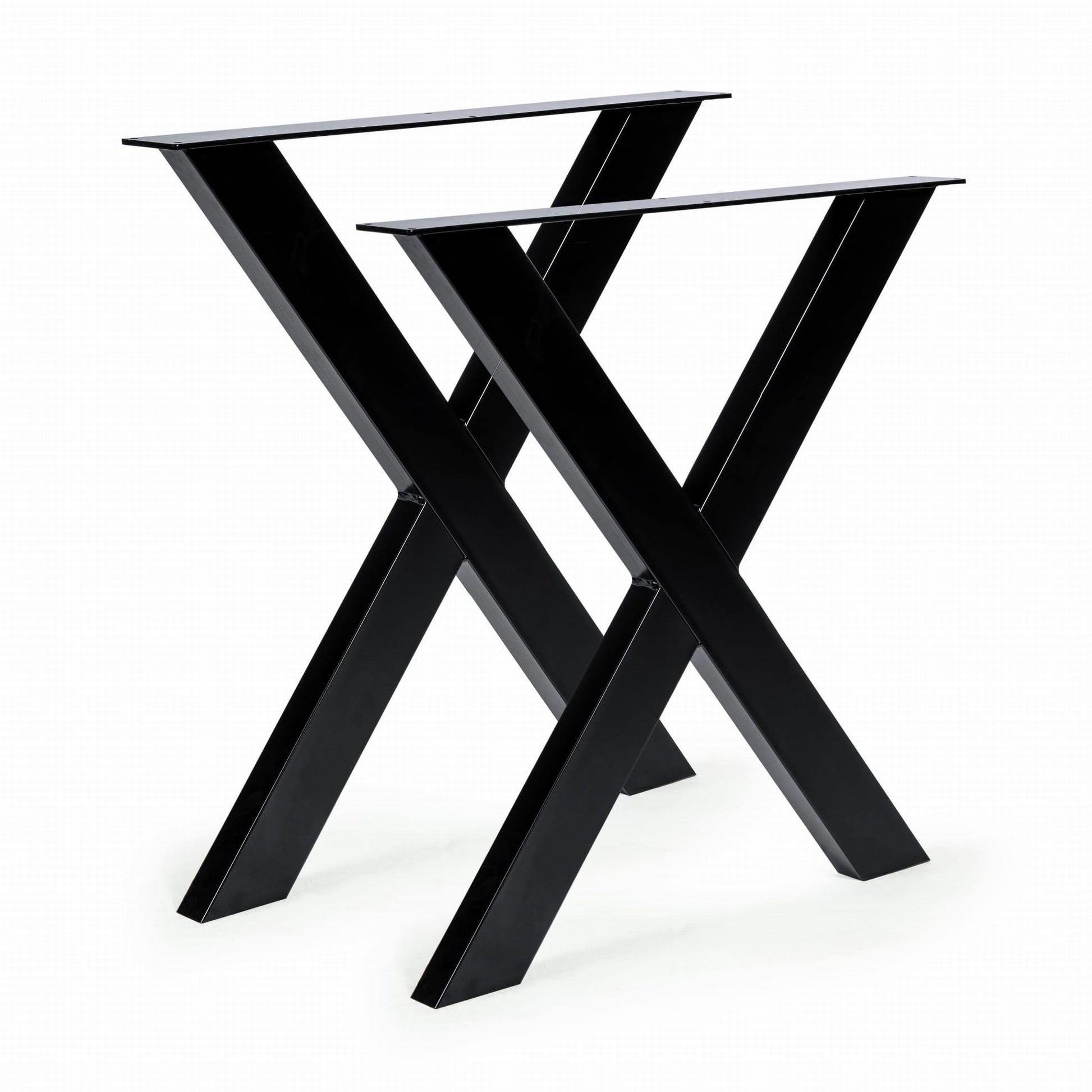 Metallinen Pöydänjalka X Musta