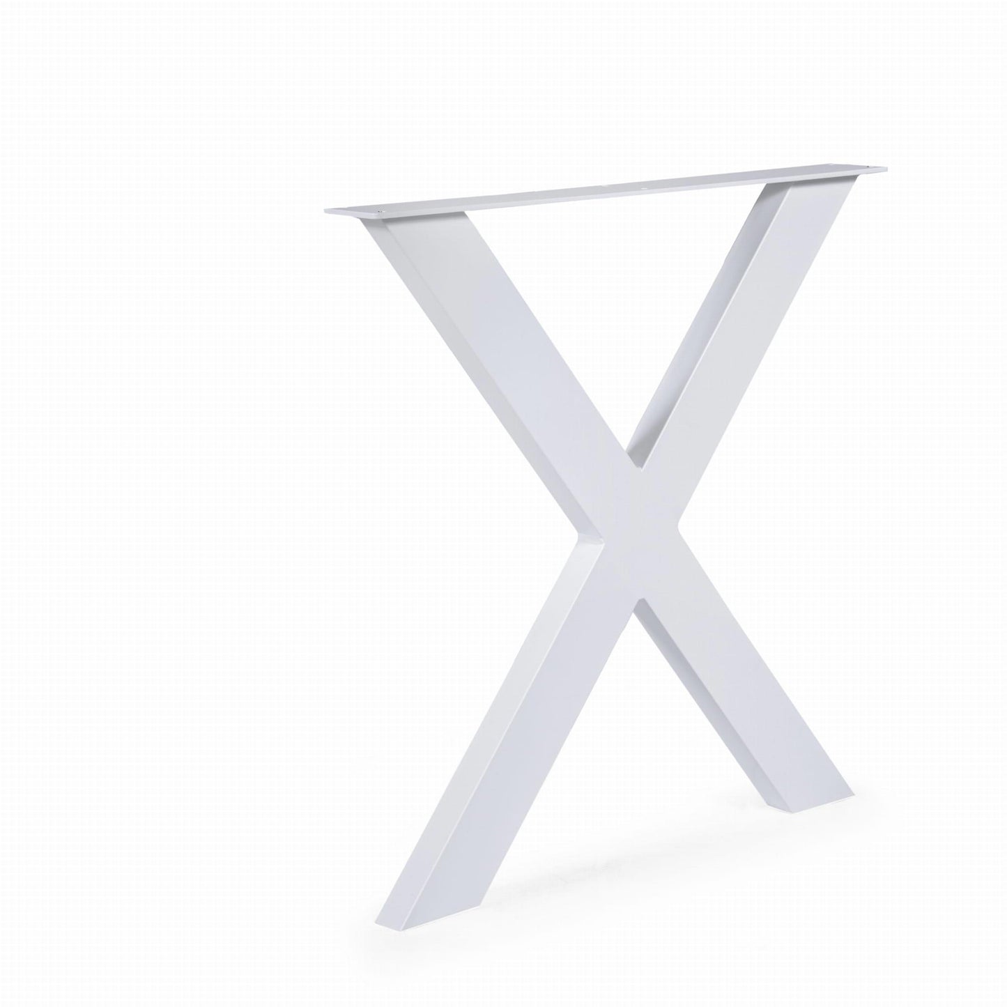 Metallinen Pöydänjalka X 2kpl 100x40 Valkoinen upea malli