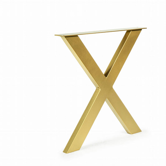 Metallinen Pöydänjalka X Paksu Kulta