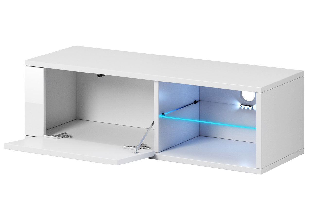 Tv-taso Dama Valkoinen 100cm led valot