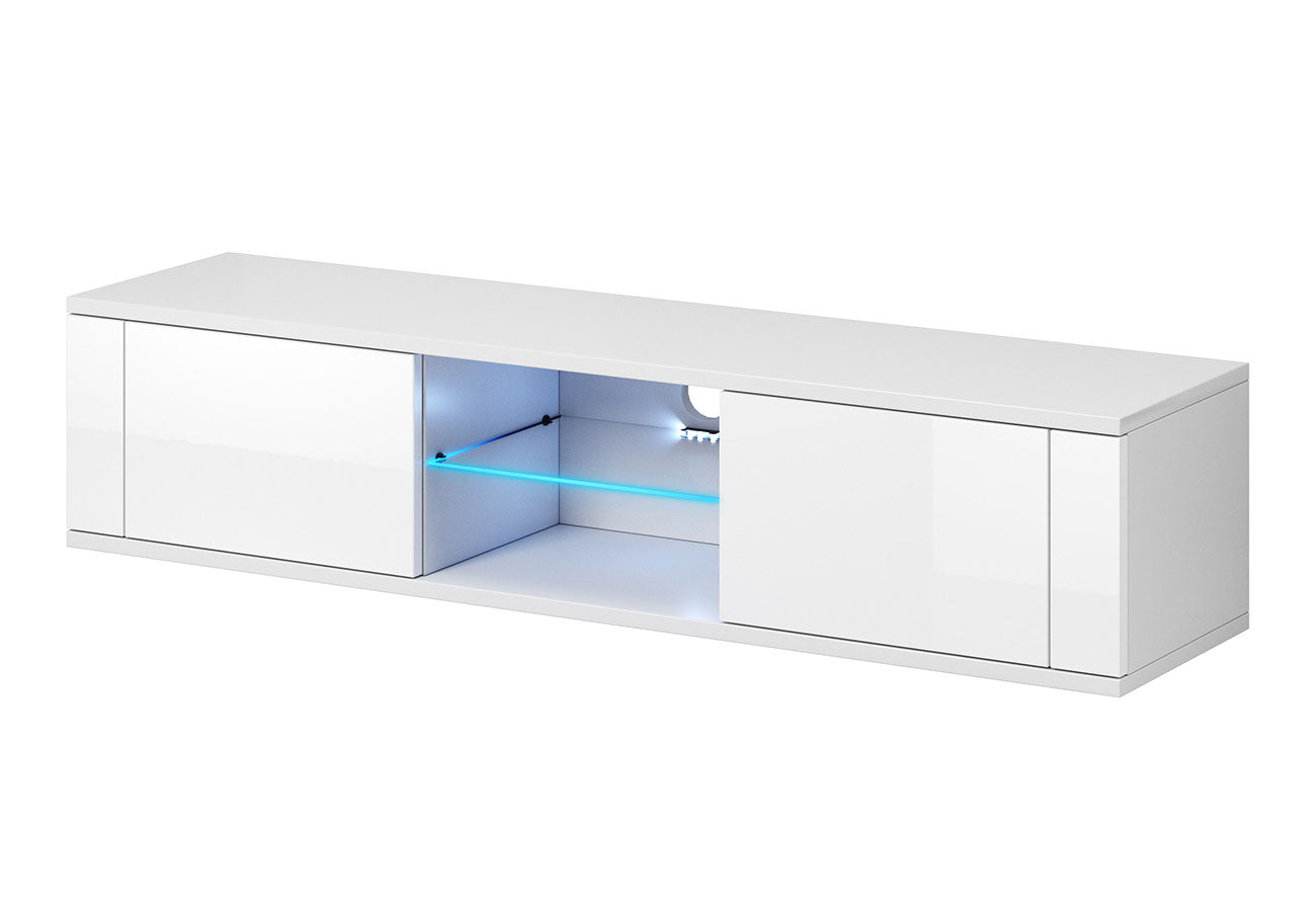 Tv-taso Dama II Valkoinen Led valaistus