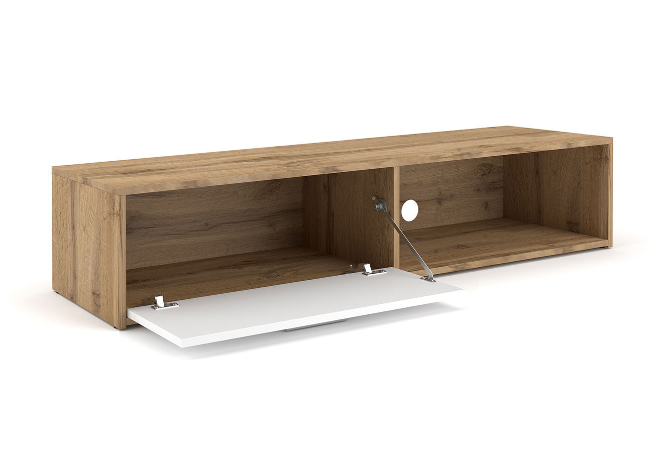 Tv-taso Iris Tammi / Valkoinen 140cm Avoin hylly