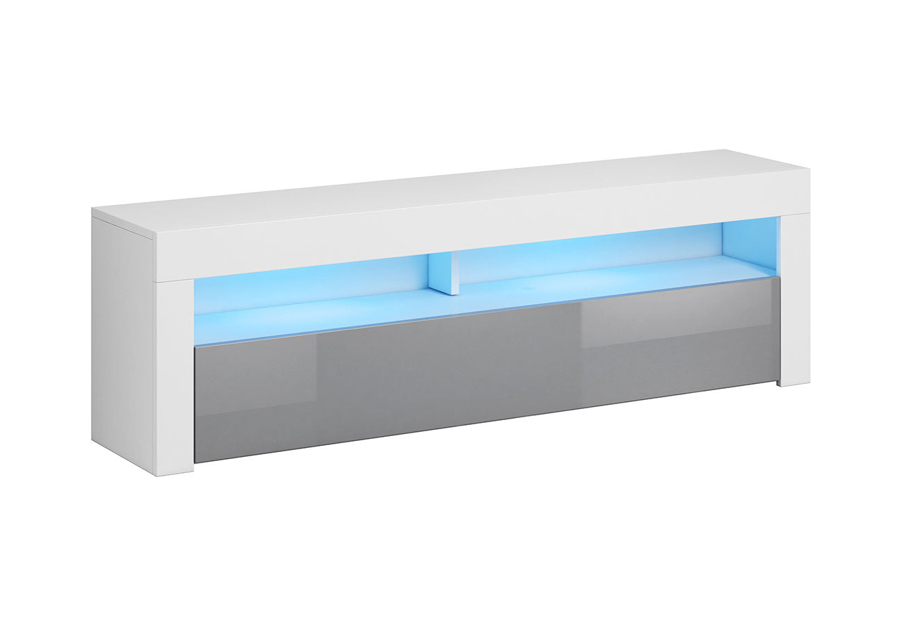 Tv-taso Raymond Korkeakiilto Harmaa 140cm