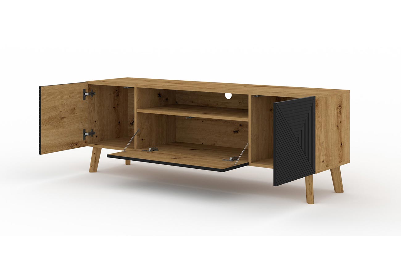 Tv-tason Kaapit Volare Tammi / Musta 160cm