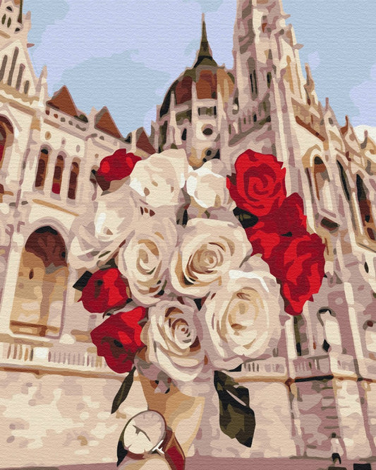 Maalaa numeroin Paint by numbers Roses in Budapest