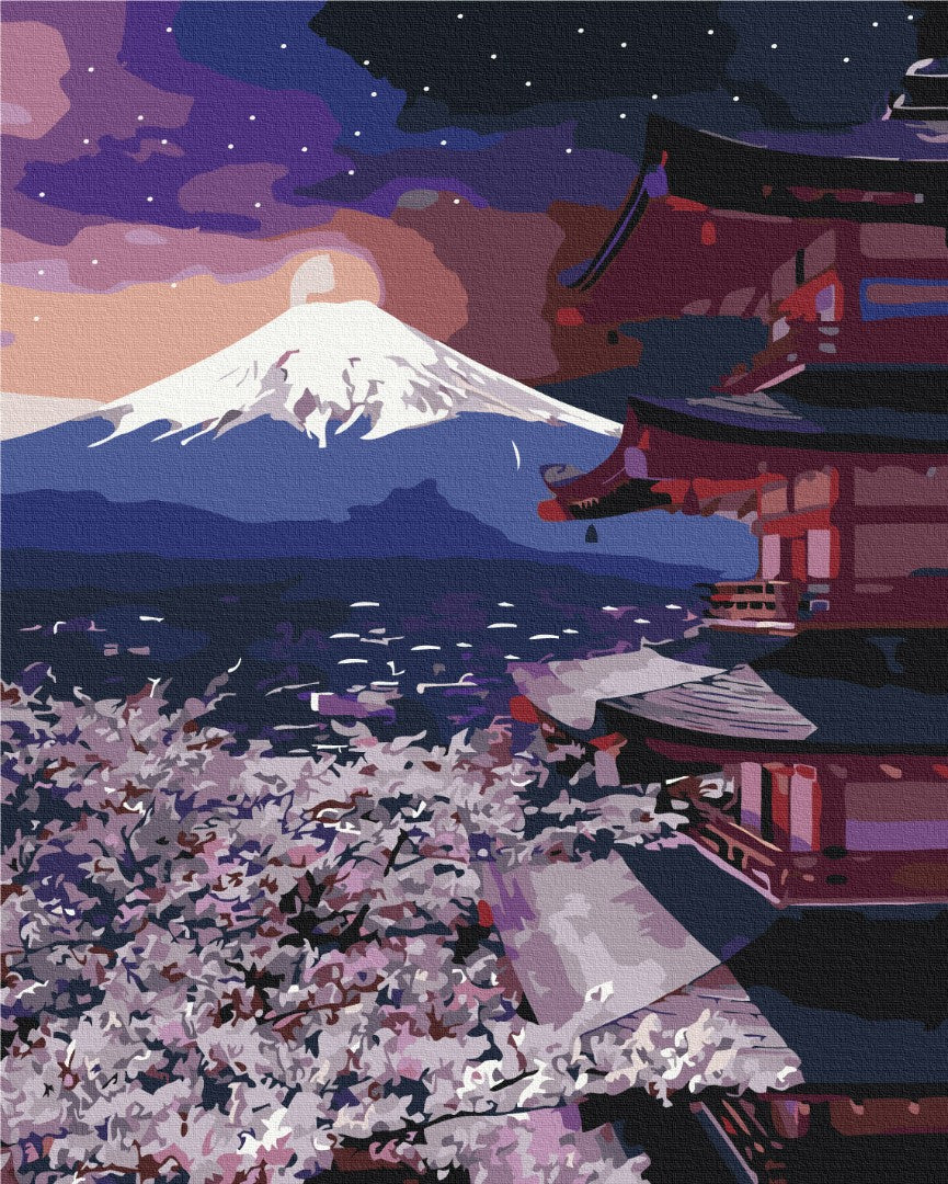 Maalaa numeroin Paint by numbers Mount Fuji