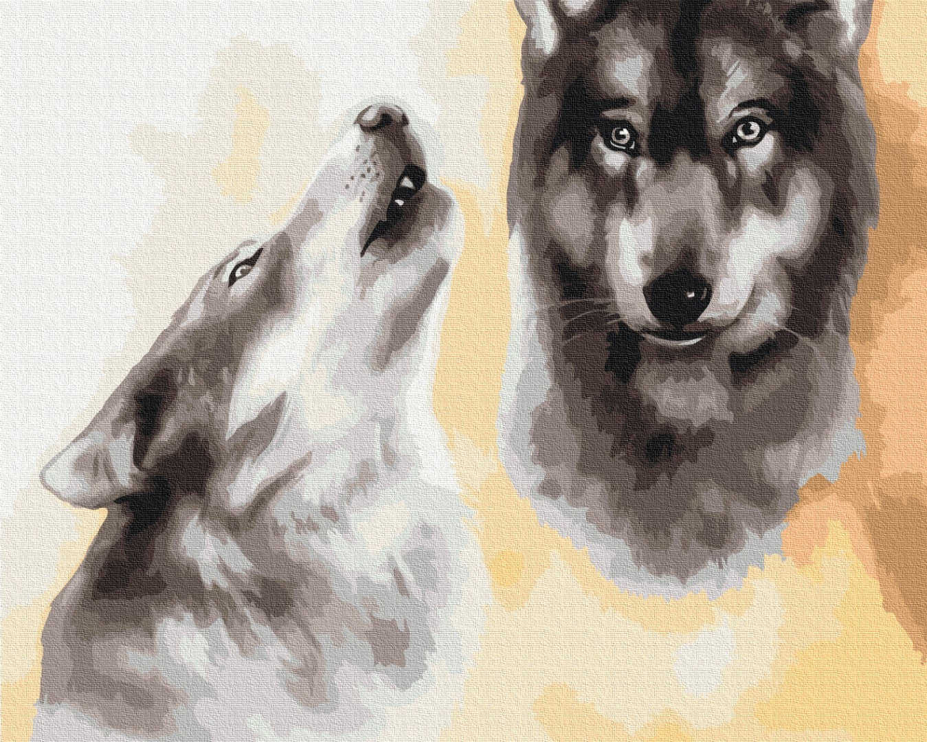 Maalaa numeroin Paint by numbers Guardian Wolves