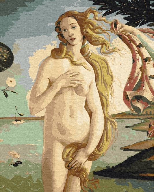 Maalaa numeroin Paint by numbers Birth of Venus. Sandro Botticelli