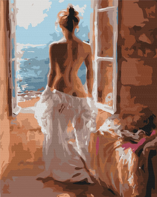 Maalaa numeroin Paint by numbers Naked morning