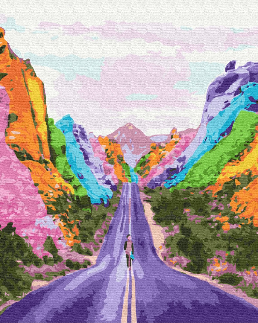 Maalaa numeroin Paint by numbers Rainbow path