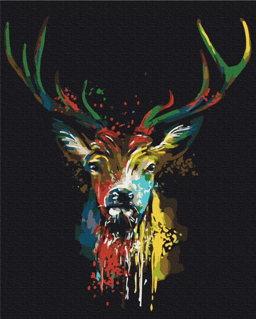 Maalaa numeroin Paint by numbers Colorful deer