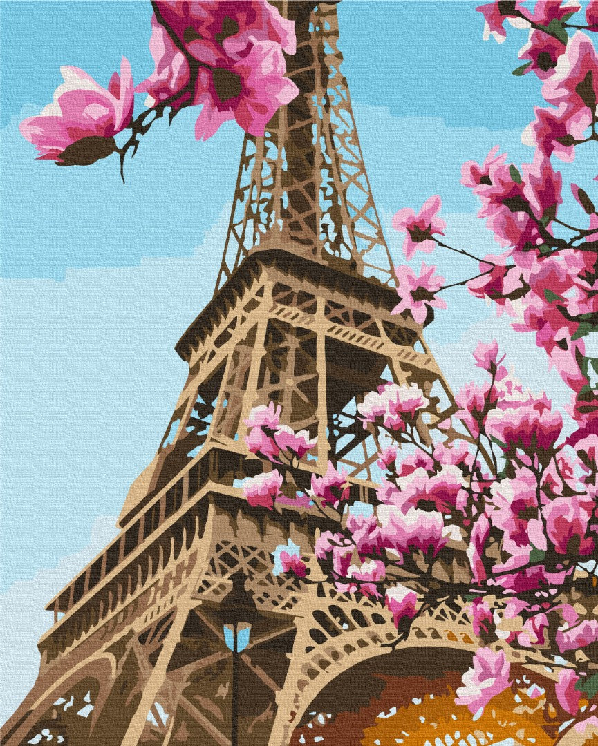 Maalaa numeroin Paint by numbers Sakura in Paris