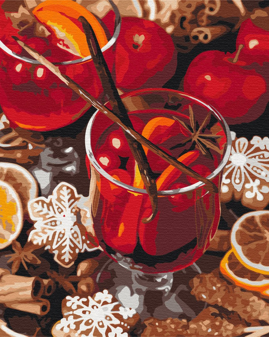 Maalaa numeroin Paint by numbers Spicy mulled wine