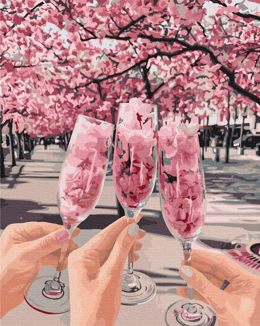 Maalaa numeroin Paint by numbers Spring in a glass © Oksana Vorobiy