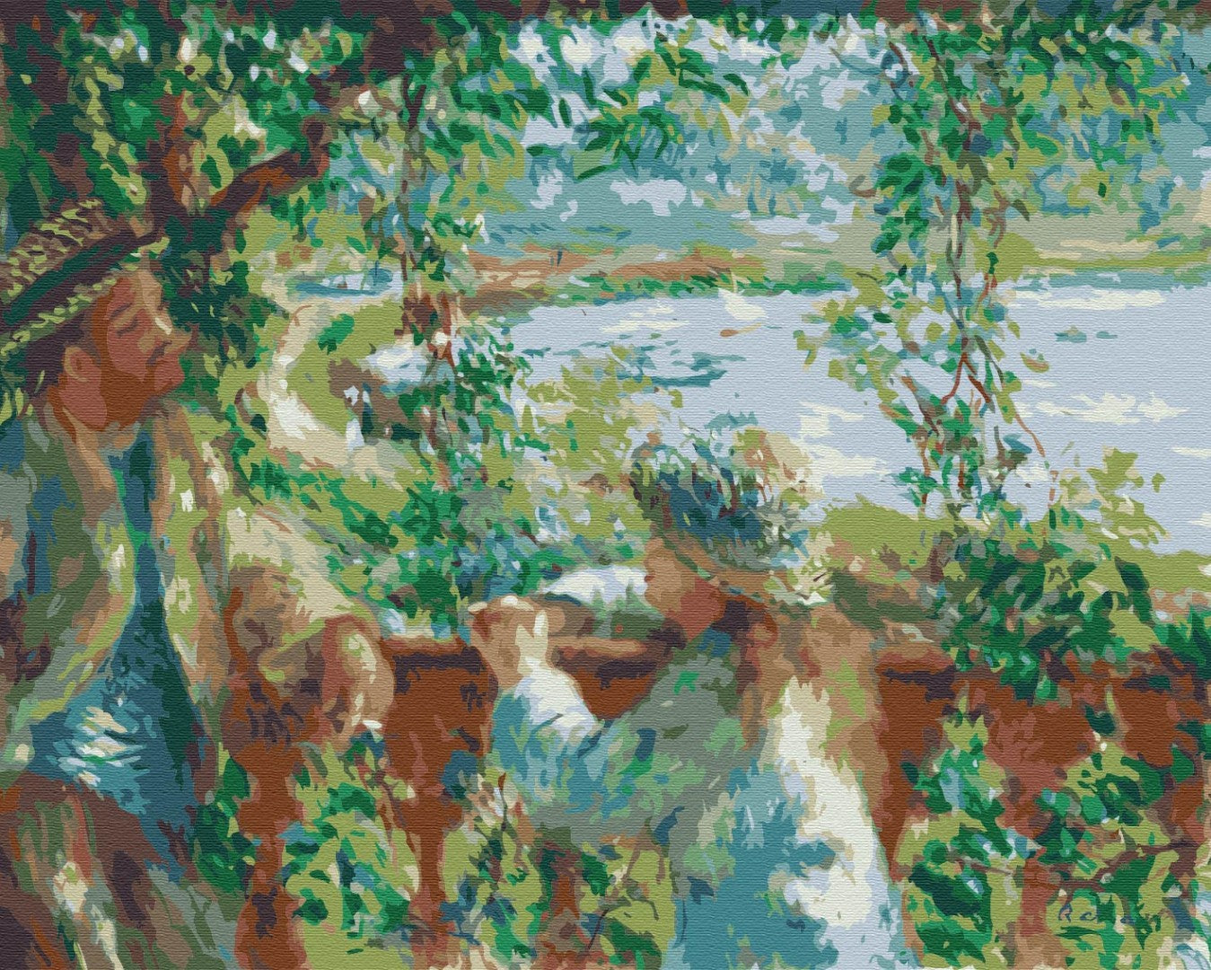 Maalaa numeroin Paint by numbers Near the Lake. Pierre-Auguste Renoir