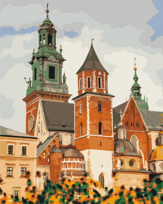 Maalaa numeroin Paint by numbers Wawel Castle in Krakow