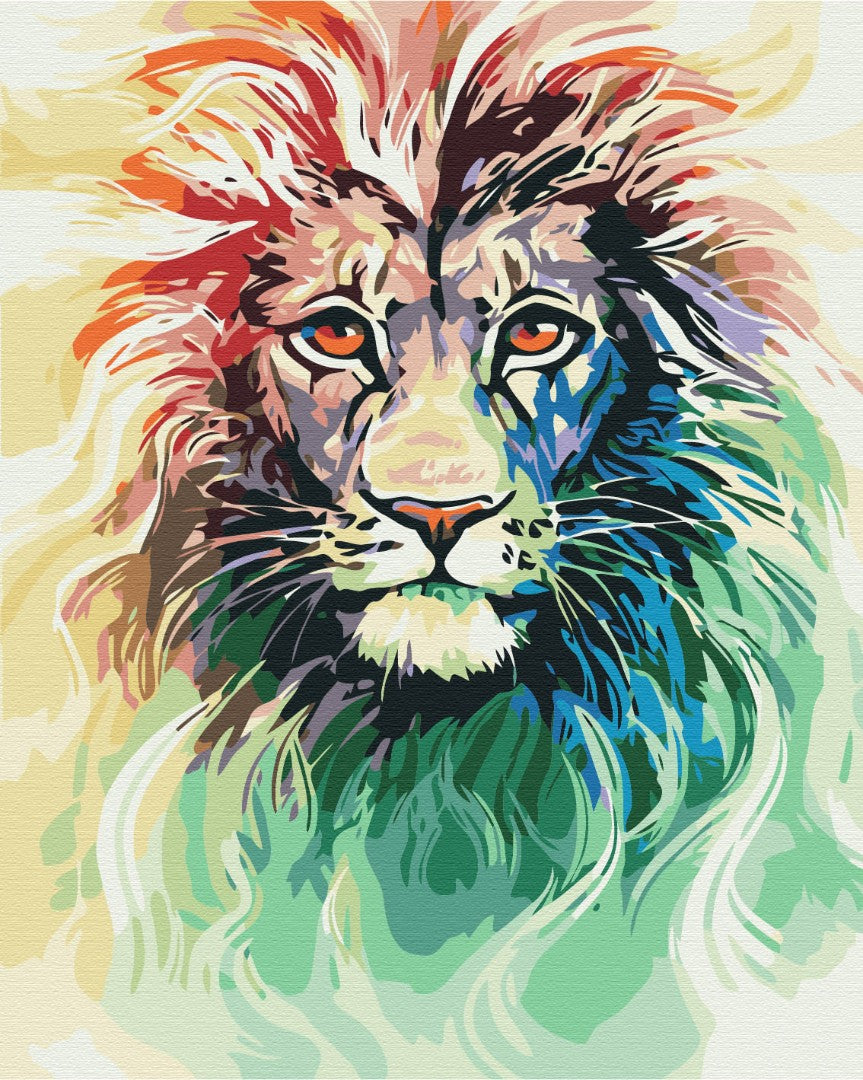 Maalaa numeroin Paint by numbers Shining lion