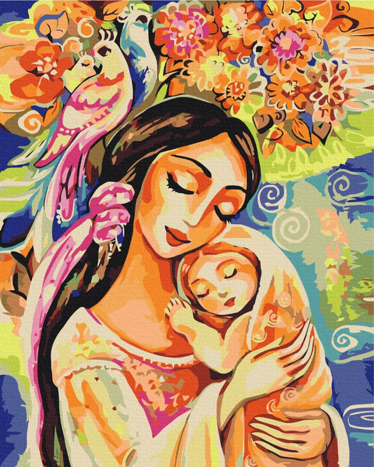 Maalaa numeroin Paint by numbers Maternal love