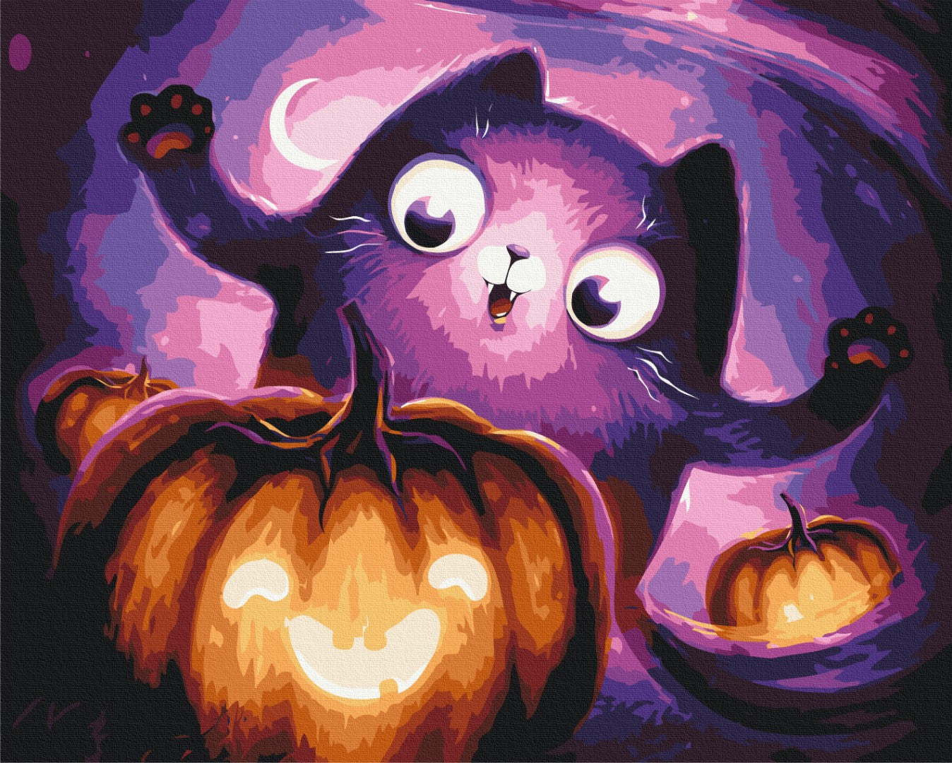 Maalaa numeroin Paint by numbers Cat Pumpkin © Marianna Pashchuk