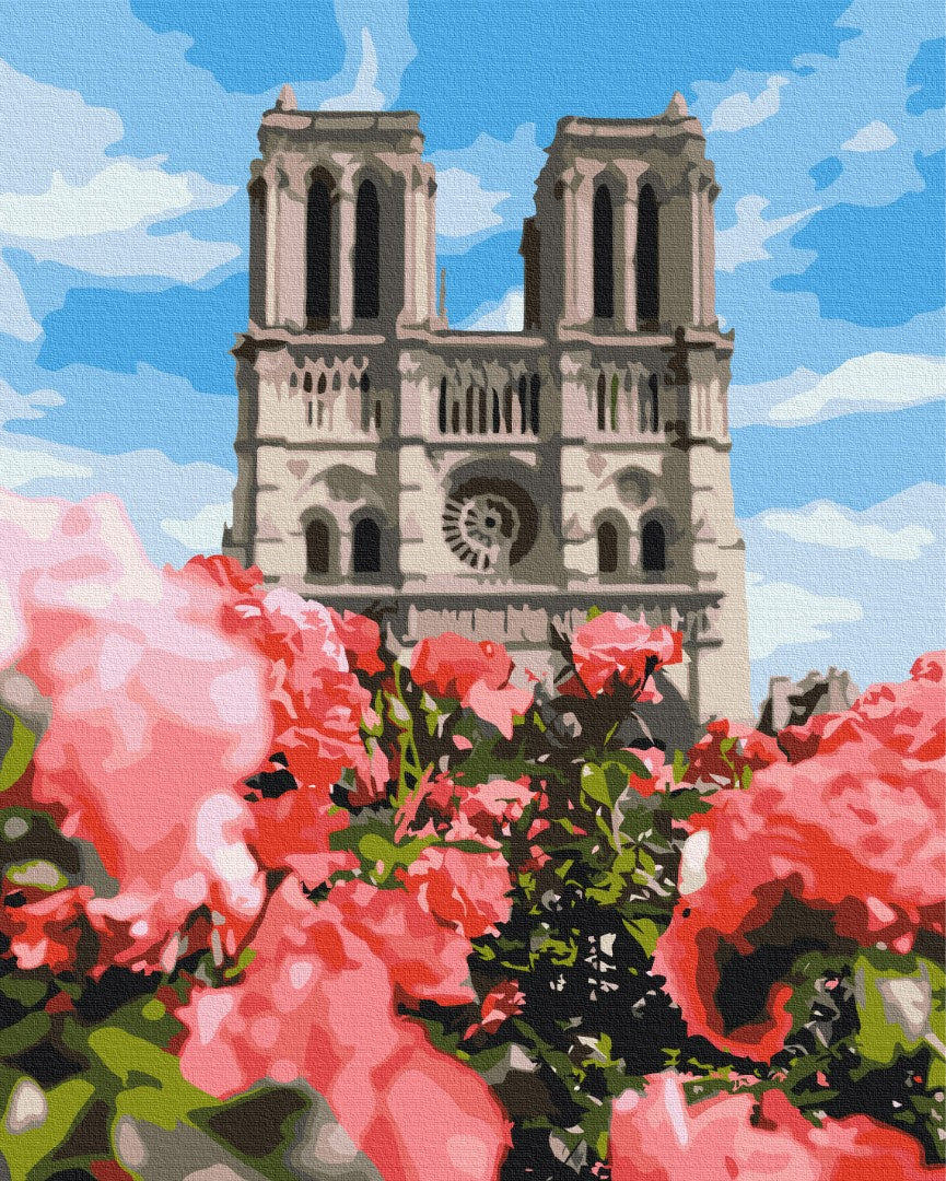 Maalaa numeroin Paint by numbers Notre dame cathedral