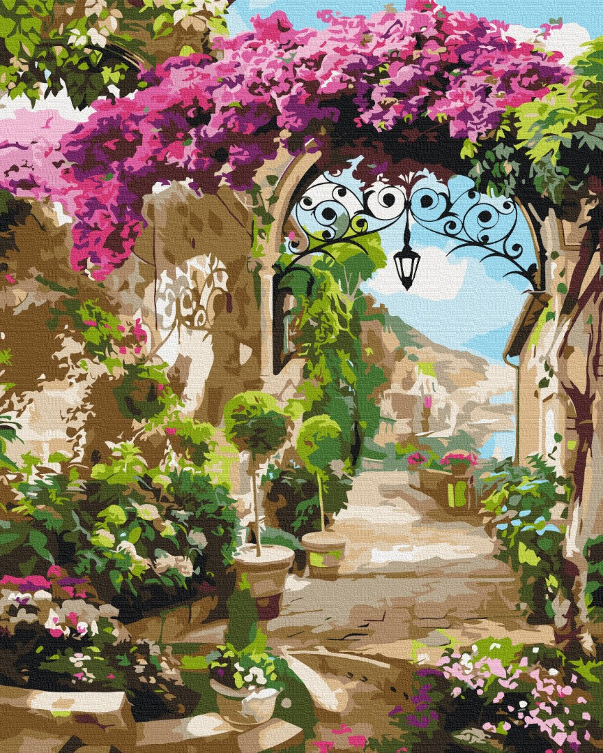 Maalaa numeroin Paint by numbers Flower arch