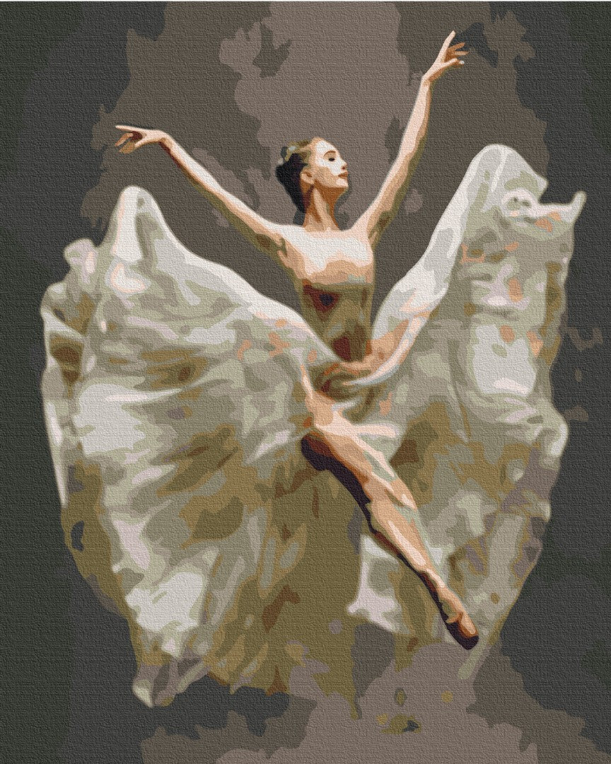 Maalaa numeroin Paint by numbers Ballerina in flight