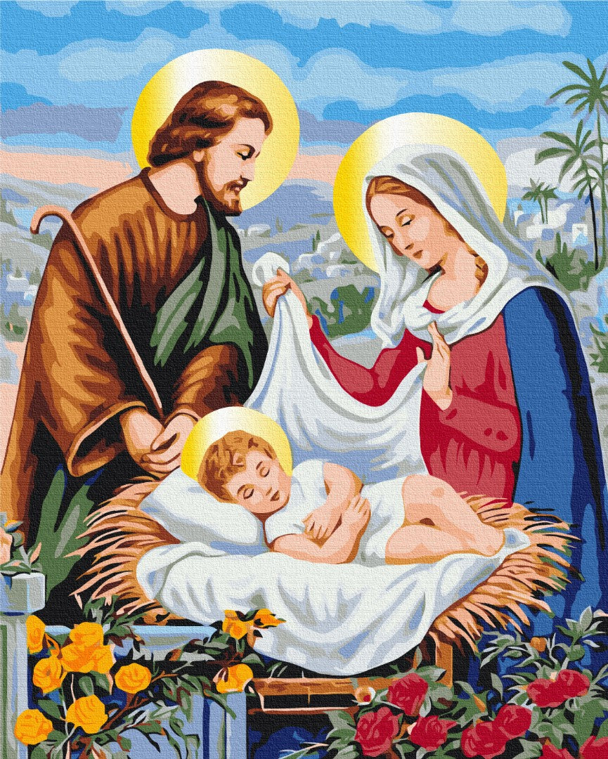 Maalaa numeroin Paint by numbers Holy family