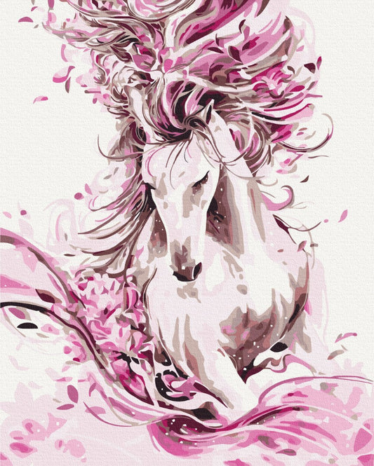 Maalaa numeroin Paint by numbers Graceful horse